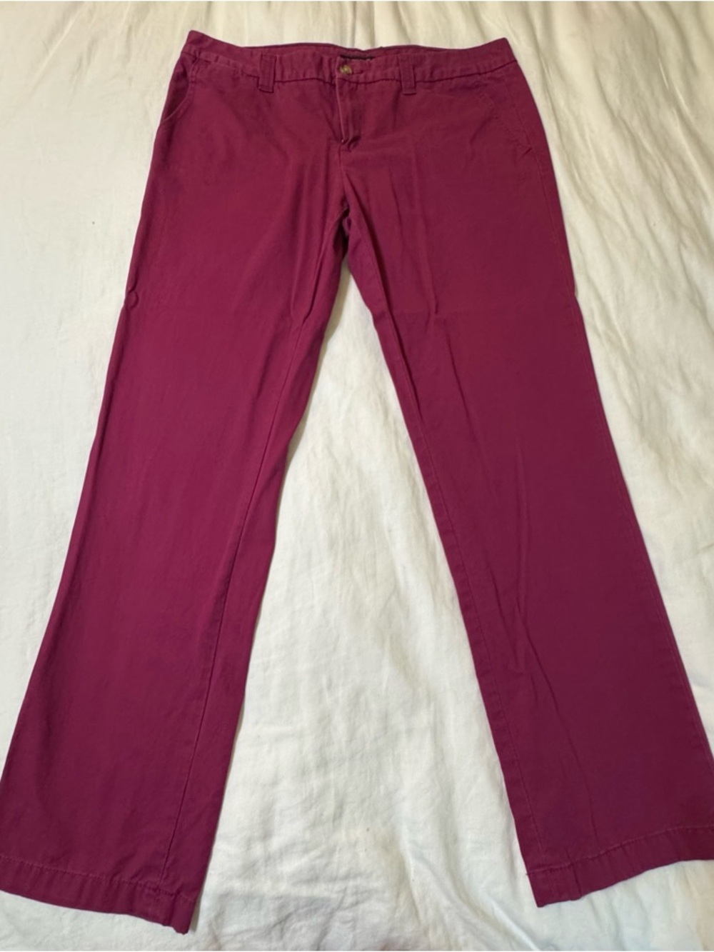 Tommy Hilfiger Women's Straight Leg Pants in Deep Berry